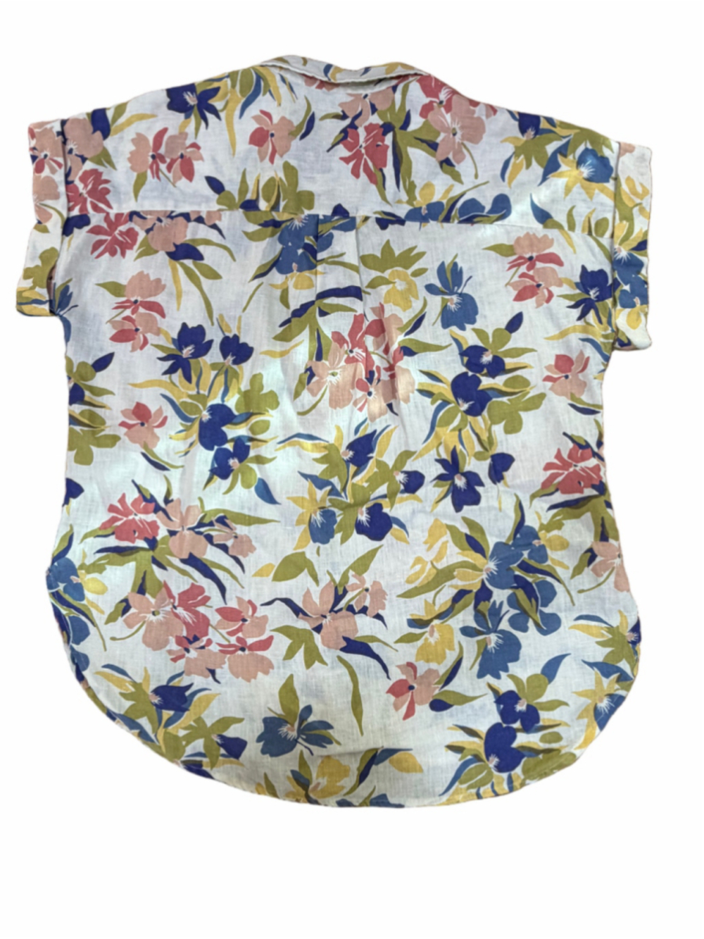 Lauren Ralph Lauren Floral 100% Linen Button Down Shirt Small - Picture 2 of 14